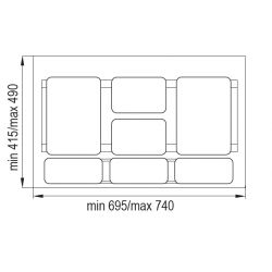 Sorter Sistema 939/2, 2x16 L