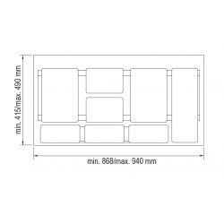 Sorter Sistema 944, 2x7,5L+2x16 L