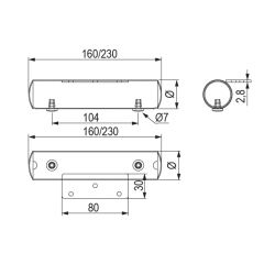Nábytková nožička NN391, Ø50 mm, chrom