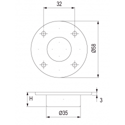 Nábytková nožička FP 008, antracit