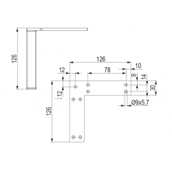 Nábytková nožička FS013, černá matná