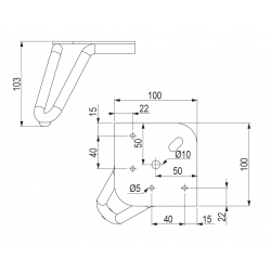 Nábytková nožička FS005, černá matná