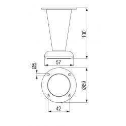 Nožička NZ09, matný chrom