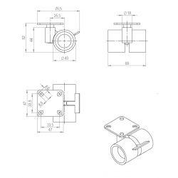 Kolečko Formula Ø 40 mm, s brzdou