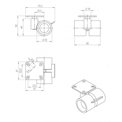 Kolečko Formula Ø 40 mm, s brzdou