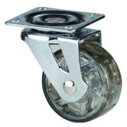 Kolečko otočné TOP Ø 50 mm, transparentní tmavá