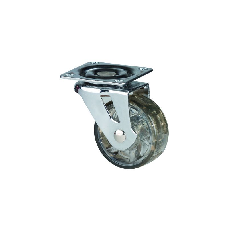 Kolečko otočné TOP Ø 50 mm, transparentní tmavá