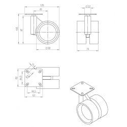 Kolečko Formula Ø 80 mm