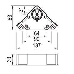 Příruba bez kolíků, bez podpěry- Rehau