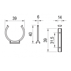 Příchyt soklu na šroub-Rehau