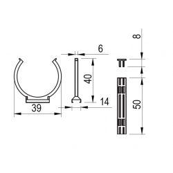 Příchyt soklu násuvný- Rehau
