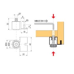 Rektifikační nožička PR24.22.32