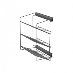 Výsuvný třípolicový botník 3318-P68, antracit