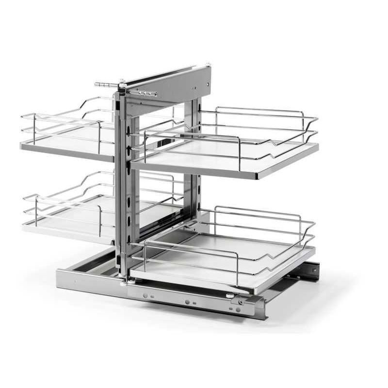 Rohový koš Magic Corner komfort Supreme (P/L), lesklý chrom