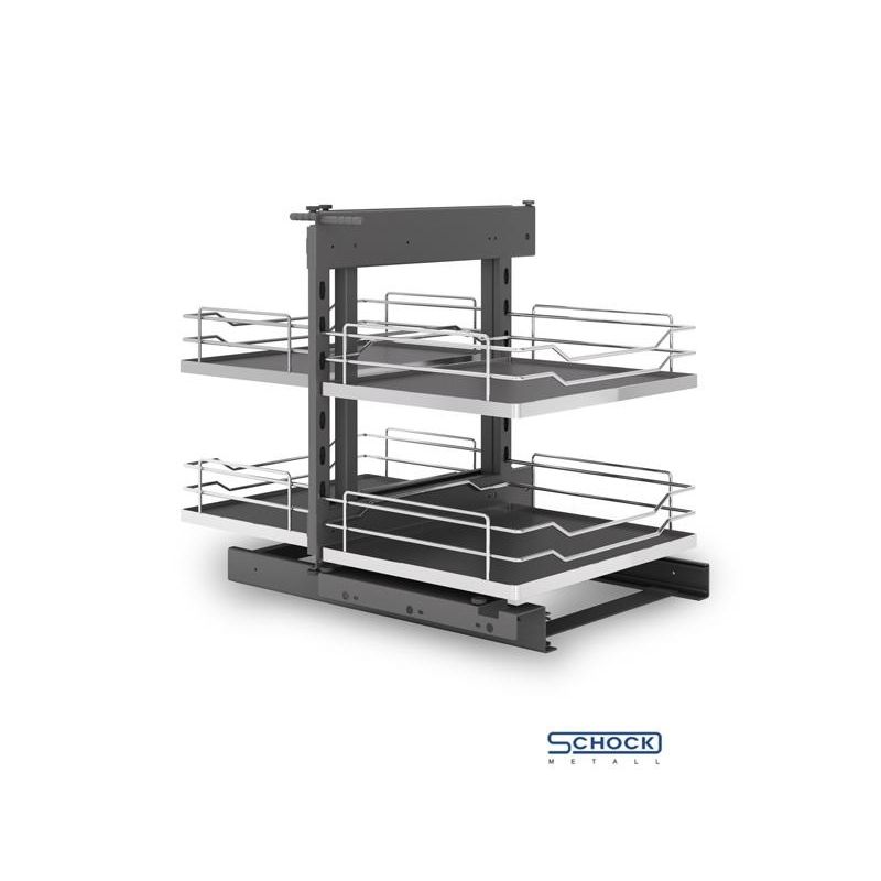 Rohový koš Magic Corner komfort Supreme (P/L), lesklý chrom/ antracit