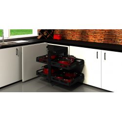 Rohový koš Magic Corner komfort Supreme (P/L) antracit, BOX