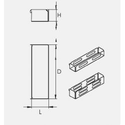 Koš BOX vysoký pro boční výsuvný koš, bílý