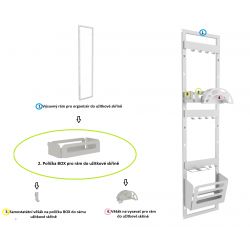 BOX pro rám do užitkové skříně, bílá
