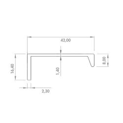 madlo Elle SAS6113B, černá matná C35
