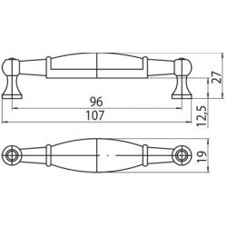 madlo Vivienne 1699, starostříbro/ porcelán crack ZN29 PC5