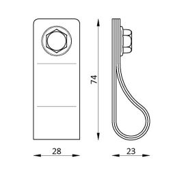 knopka Gigi SM8298, imitace kůže hnědá LS8 AN15