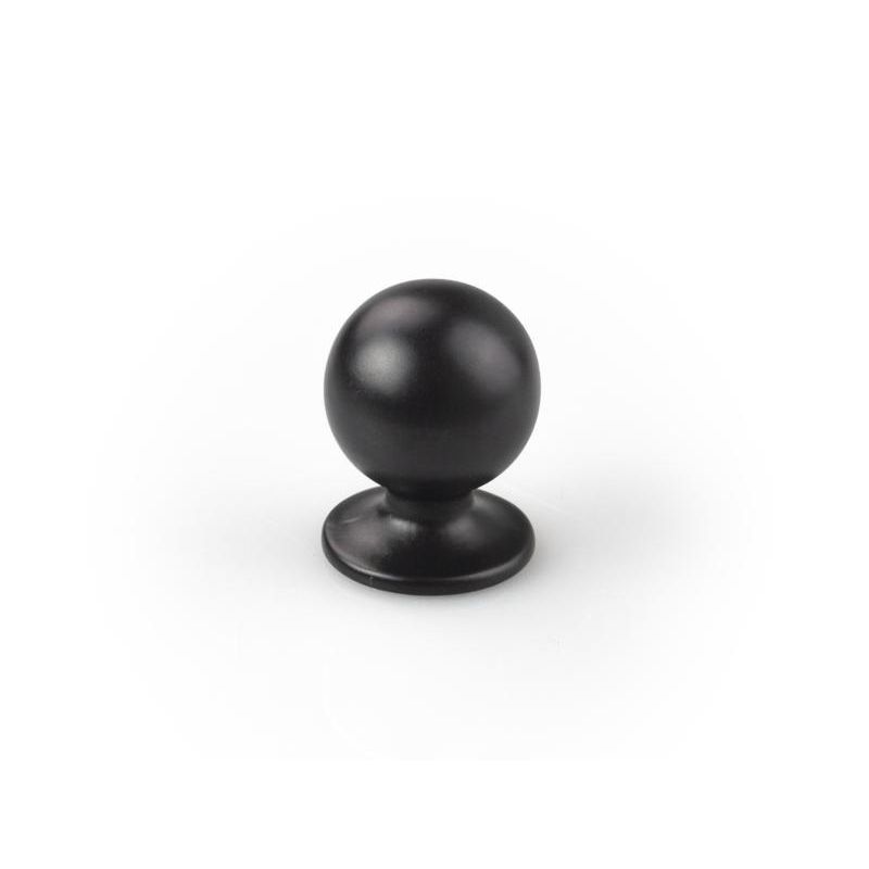 kulatý knopek Doge, černá matná