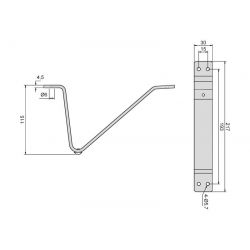 Nábytková nožička DN-725, lesklý chrom