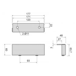 Nábytková nožička DN-747, lesklý chrom