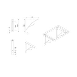 Policová podpěra WM-1009, 150x150