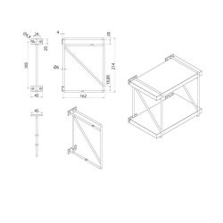 Policová podpěra WM-1011, 214x166