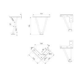 Nábytková nožička DN-802