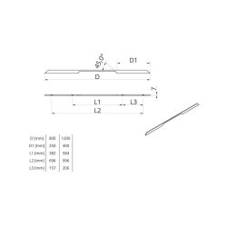 dlouhé madlo Anda, černá matná