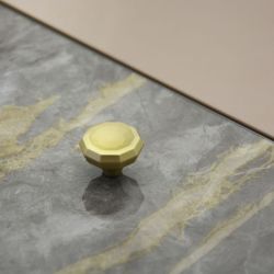 knopka Campana, broušená zlatá matná