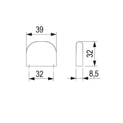 knopka Tonk, černá matná