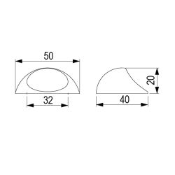 knopka Kink, tmavá zlatá broušená