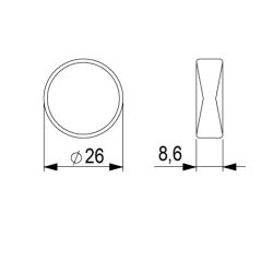 knopka Blink, černá matná