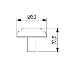 porcelánový knopek Gipa, starozlatá/ porcelán bílý