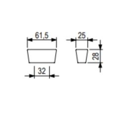 knopok Xin, dub nelakovaný