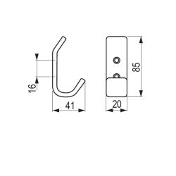 věšák Dax, matný nikl