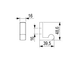 věšák Peri, broušený nikl
