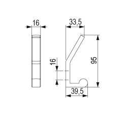 věšák Peri XL, černá matná
