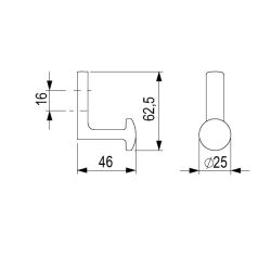 věšák Gant, černá matná