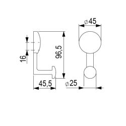 věšák Gant XL, černá matná