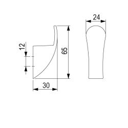 věšák Rudi, černá matná