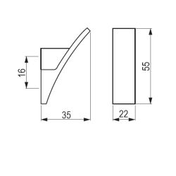 věšák Doris, matný nikl