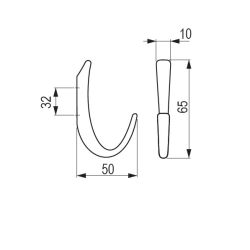 věšák Belluna, matný chrom