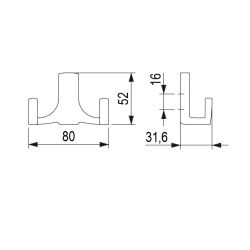 věšák Cid, broušený nikl