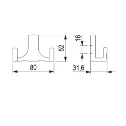 věšák Cid, černá matná