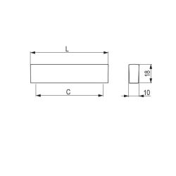 uchytka Linae, bílá silk touch