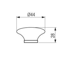 knopek Bosa, porcelán bílý/ čáry